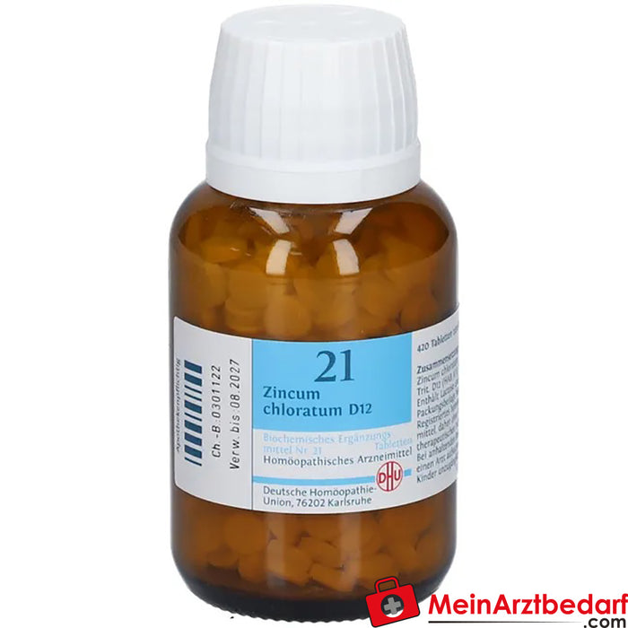 DHU Biyokimya 21 Zincum chloratum D12