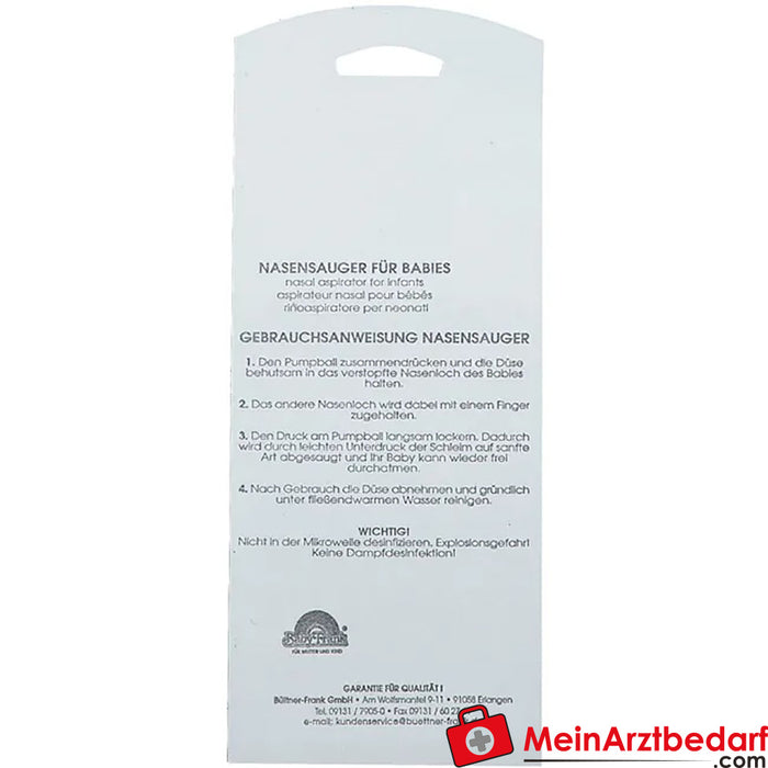 Baby-Frank® Aspirador Nasal Bebé, 1 ud.