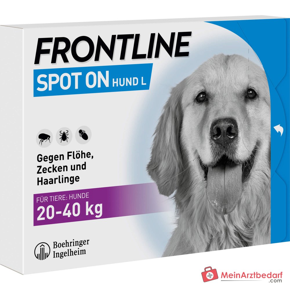 Frontline Spot On Hund 20–40 kg Fipronil Pipetten 3 Stück