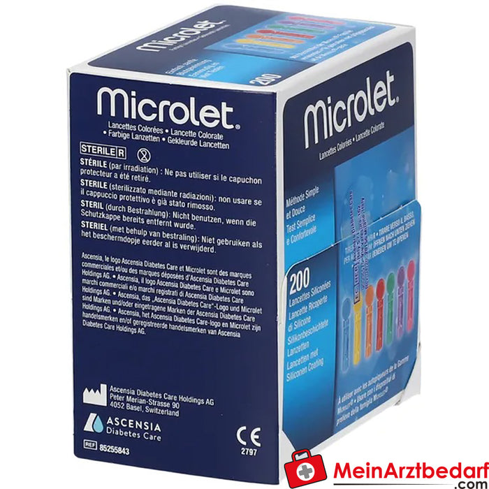 Lancetas Microlet®, 200 unidades.