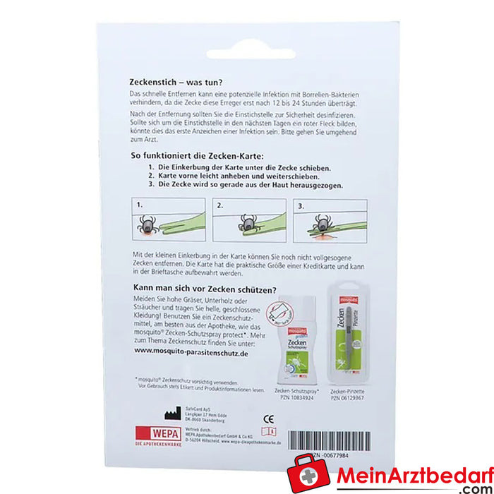 cartão mosquito® tick, 1 unidade.