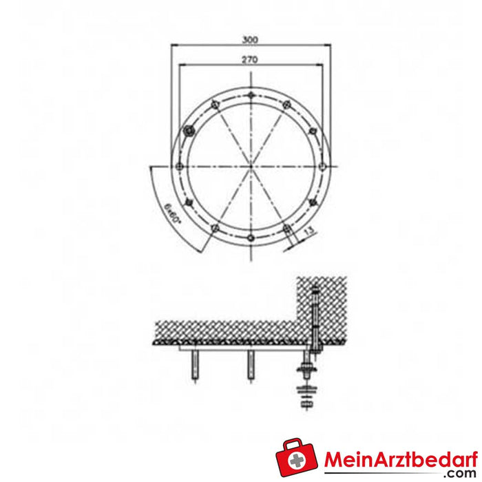 Mach ceiling anchorage ring TK 270