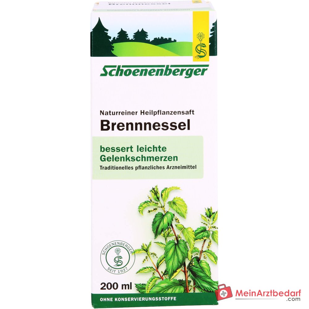 Schoenenberger Succo Naturale di Piante Medicinali Ortica Succo di Ortica, 200 ml