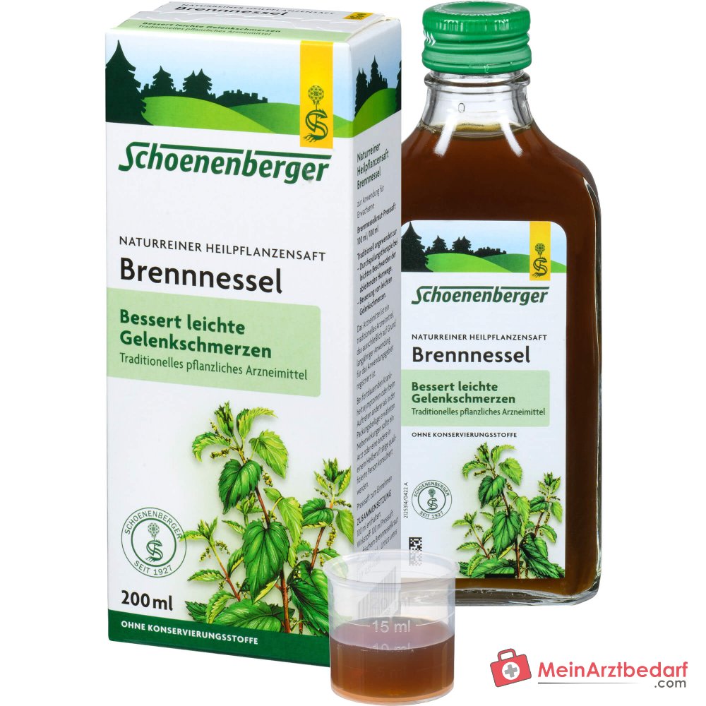 Schoenenberger Succo Naturale di Piante Medicinali Ortica Succo di Ortica, 200 ml