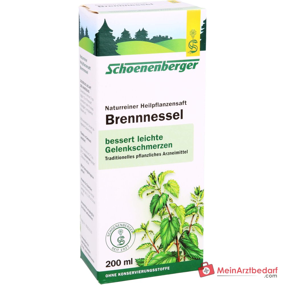 Schoenenberger Succo Naturale di Piante Medicinali Ortica Succo di Ortica, 200 ml