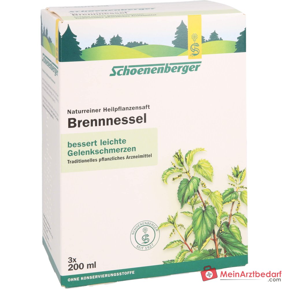 Schoenenberger Succo Naturale di Piante Medicinali Ortica Succo di Ortica, 200 ml