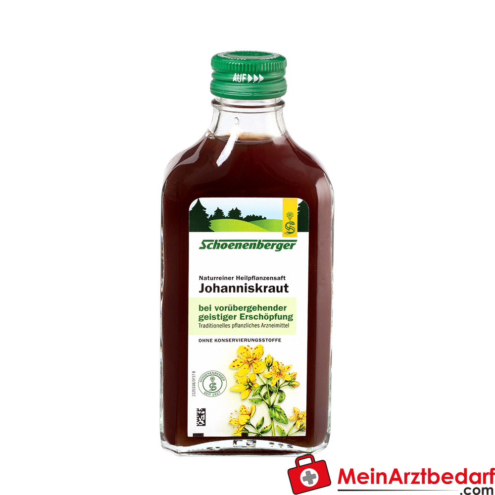 Schoenenberger Naturreiner Heilpflanzensaft Johanniskraut bei vorübergehender geistiger Erschöpfung, 200 ml