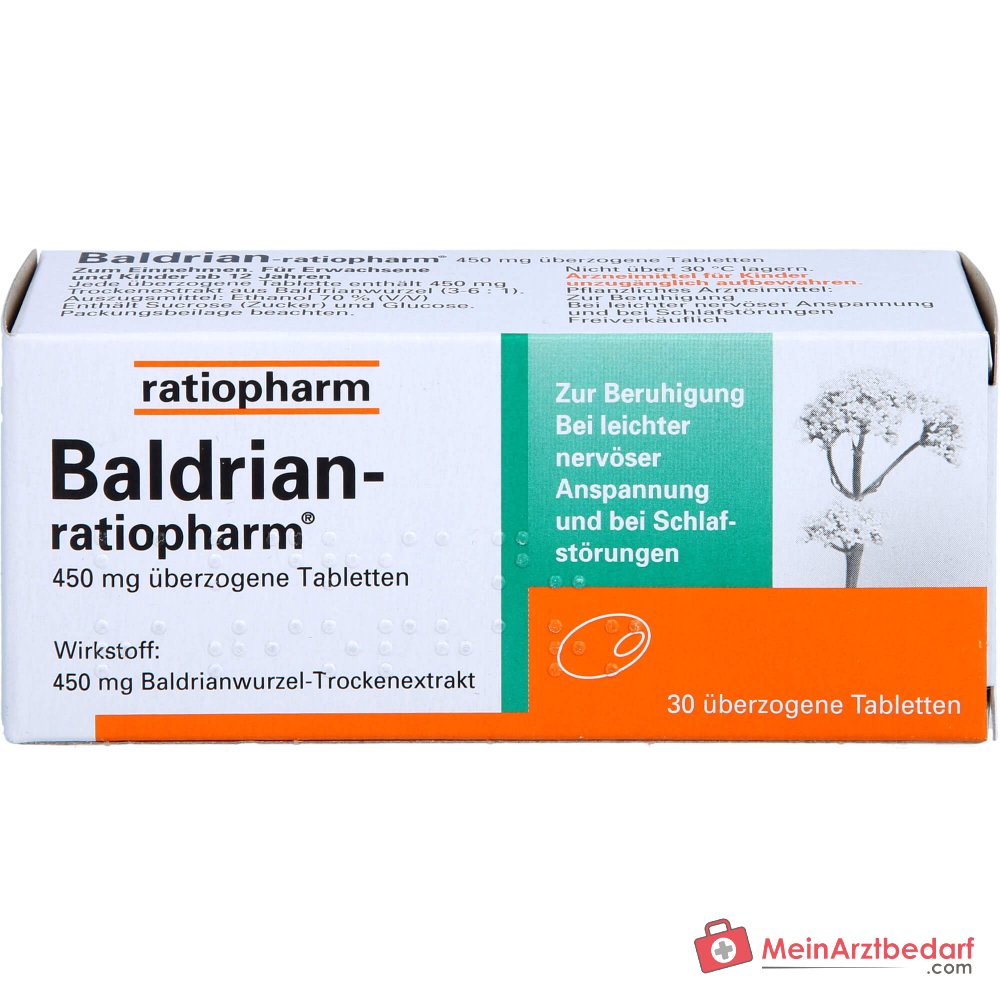 ratiopharm Baldrian-ratiopharm Baldrianwurzel-Trockenextrakt Überzogene Tabletten, 30 St.