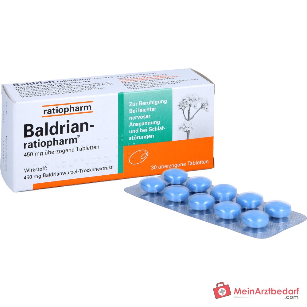 ratiopharm Baldrian-ratiopharm Baldrianwurzel-Trockenextrakt Überzogene Tabletten, 30 St.