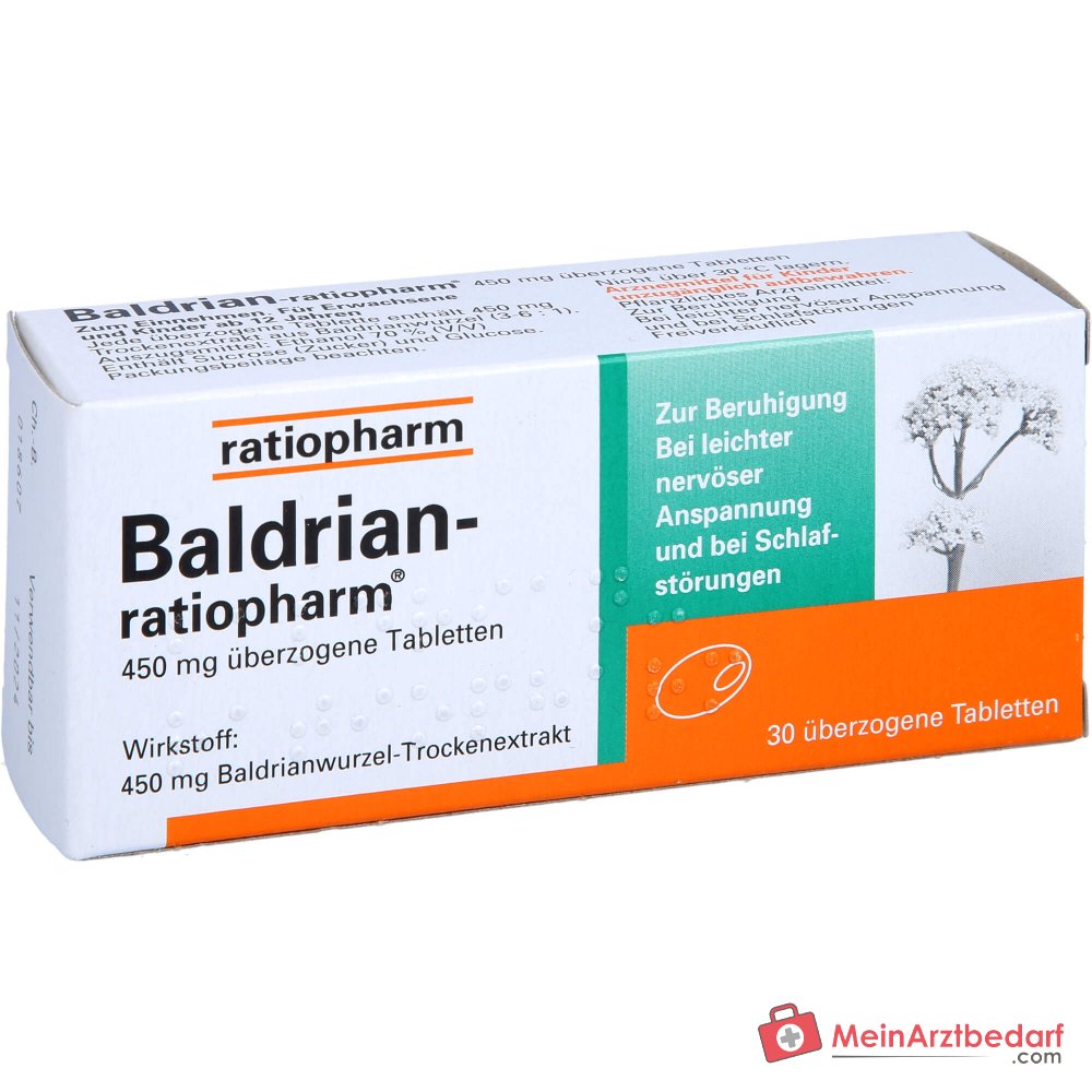 ratiopharm Baldrian-ratiopharm Baldrianwurzel-Trockenextrakt Überzogene Tabletten, 30 St.