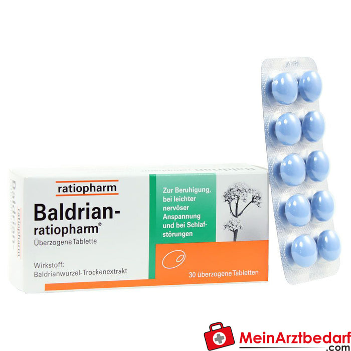 缬草-ratiopharm®包衣片，30 片。