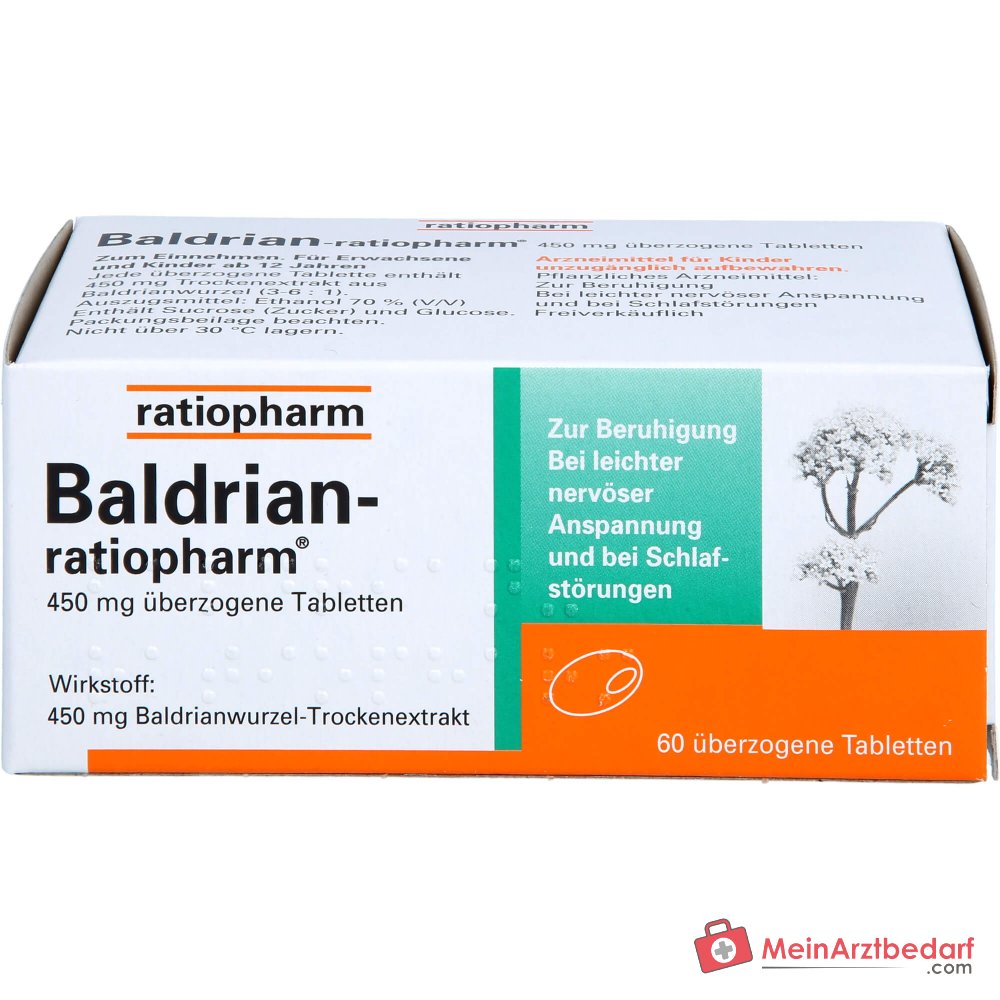 ratiopharm Baldrian-ratiopharm estratto secco di radice di valeriana compresse rivestite, 60 pz.