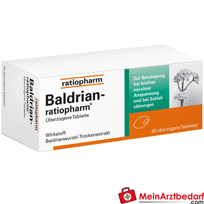 缬草-ratiopharm®包衣片，60 片。