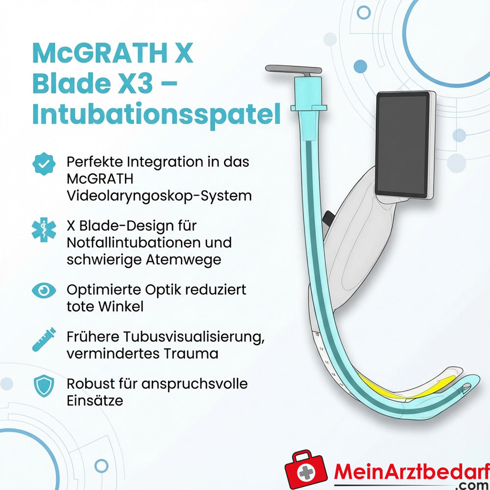 McGRATH Spatel X Blade X3 für Videolaryngoskop – Intubationsspatel
