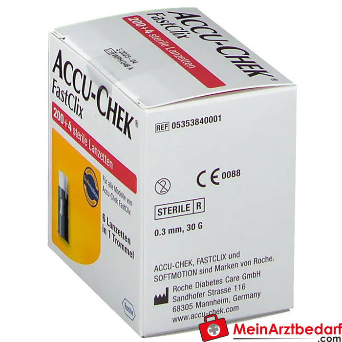 ACCU-CHEK® FastClix lancets，204 件。