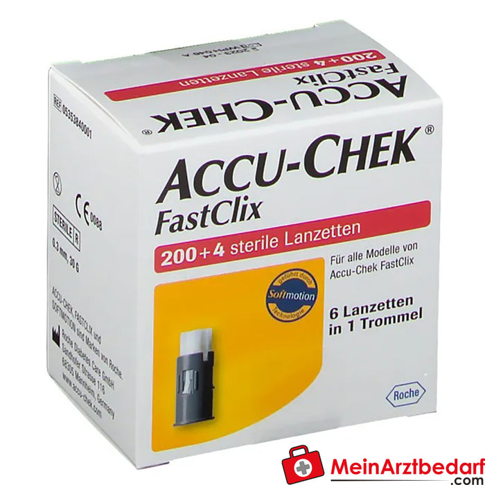 Lancetas ACCU-CHEK® FastClix, 204 unidades.