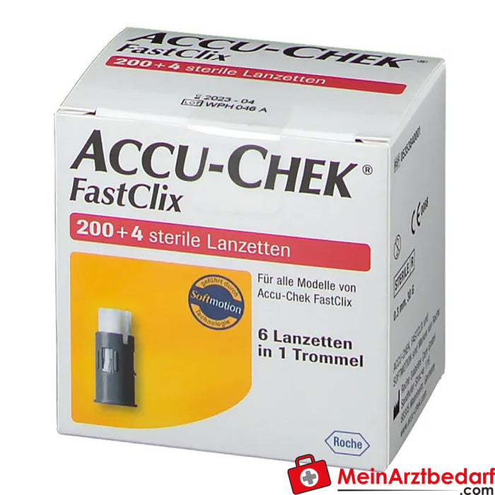 ACCU-CHEK® FastClix lancets，204 件。