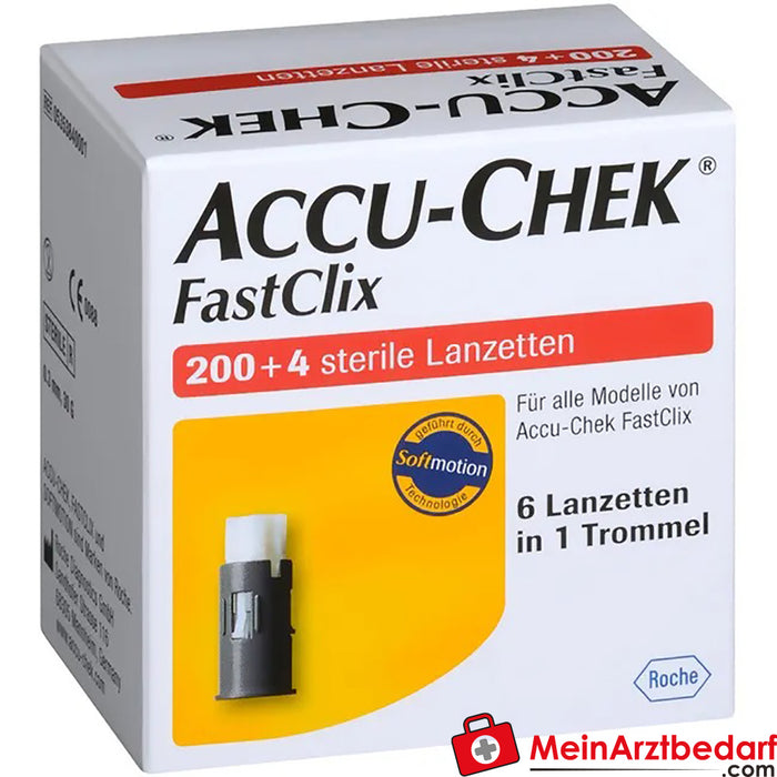 ACCU-CHEK® FastClix lancets，204 件。