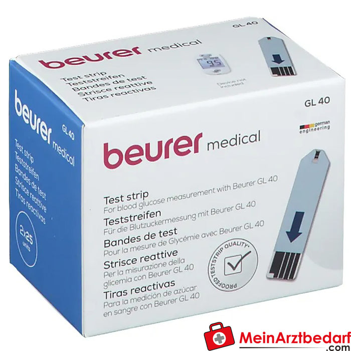 beurer Tiras-teste de glucose no sangue GL40, 50 unid.