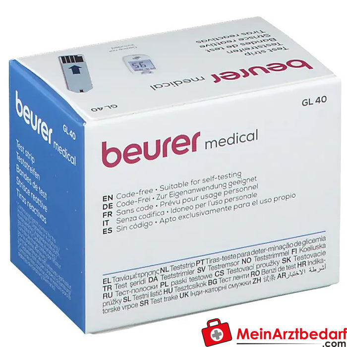 beurer Bloedglucoseteststrips GL40, 50 stuks.