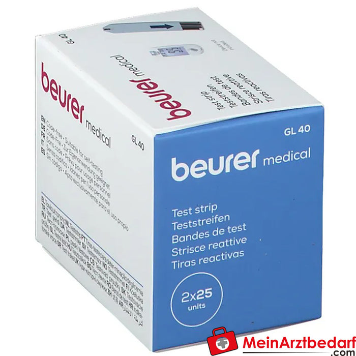 beurer Bloedglucoseteststrips GL40, 50 stuks.