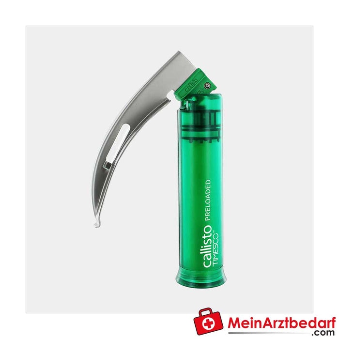 icu medical Callisto TIMESCO™ yeşil konektörlü tek kullanımlık laringoskop bıçağı