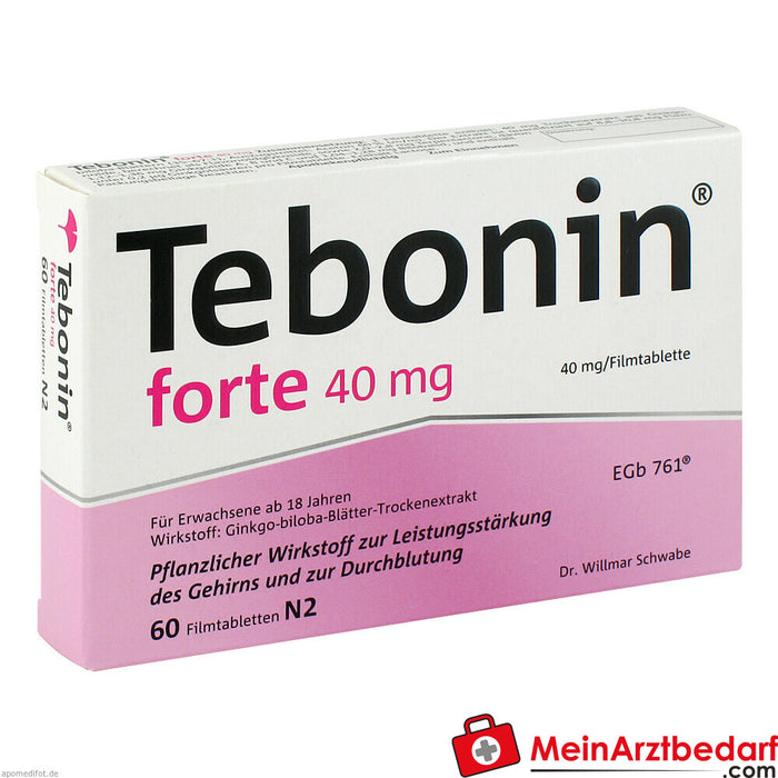 Tebonin forte 40mg comprimidos revestidos por película