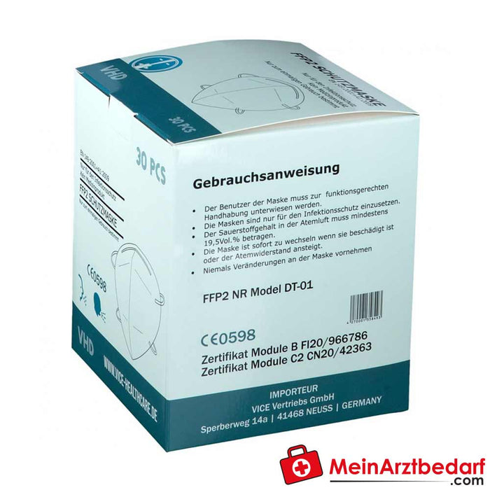 FFP2 masker zwart, 30 stuks