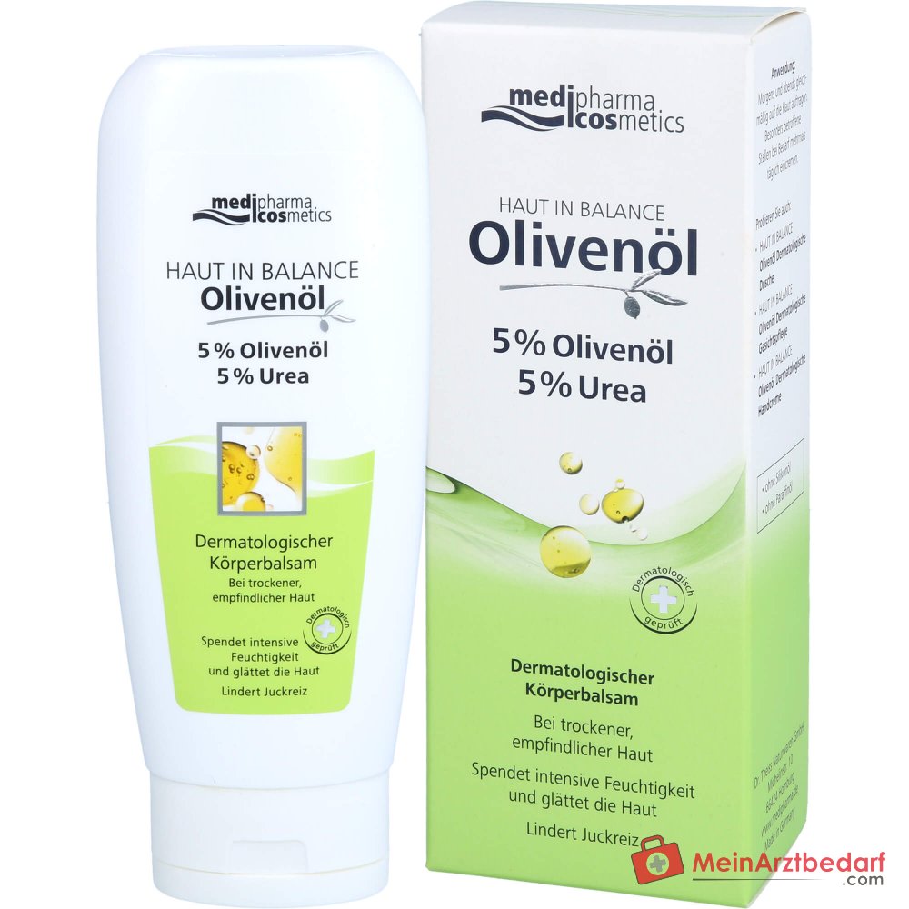 medipharma cosmetics Haut in Balance Olivenöl Dermatologischer Körperbalsam, 200 ml