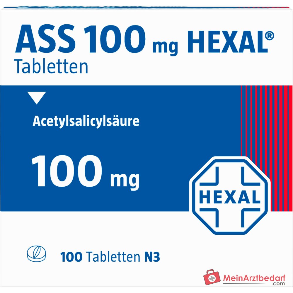 Hexal ASS 100 mg filmomhulde tabletten, 100 stuks