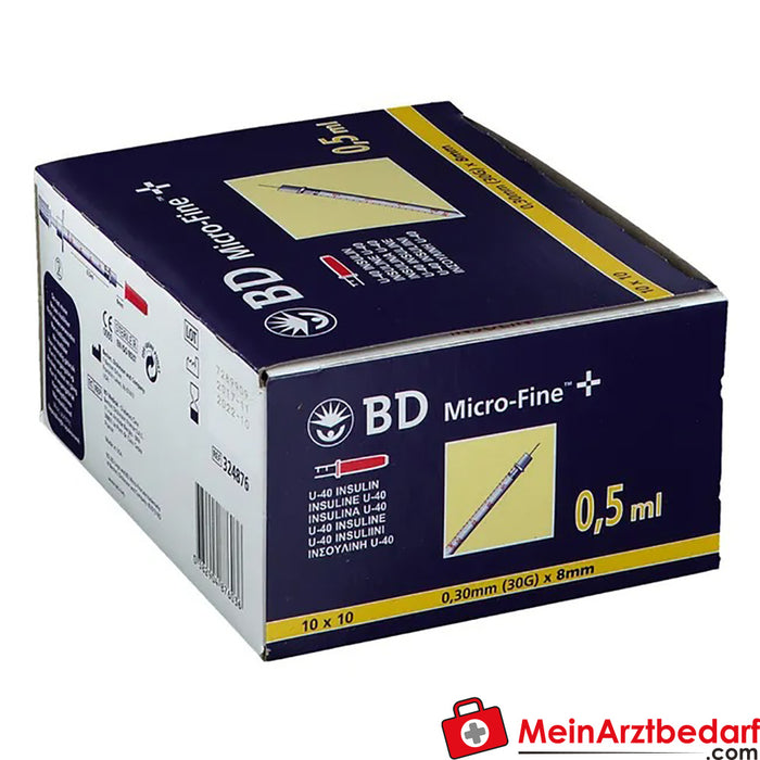 BD Micro FINE™+ U 40 胰岛素注射器，8 毫米，50 毫升