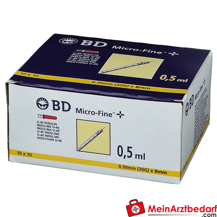 BD Micro FINE™+ U 40 insülin şırıngaları 8 mm