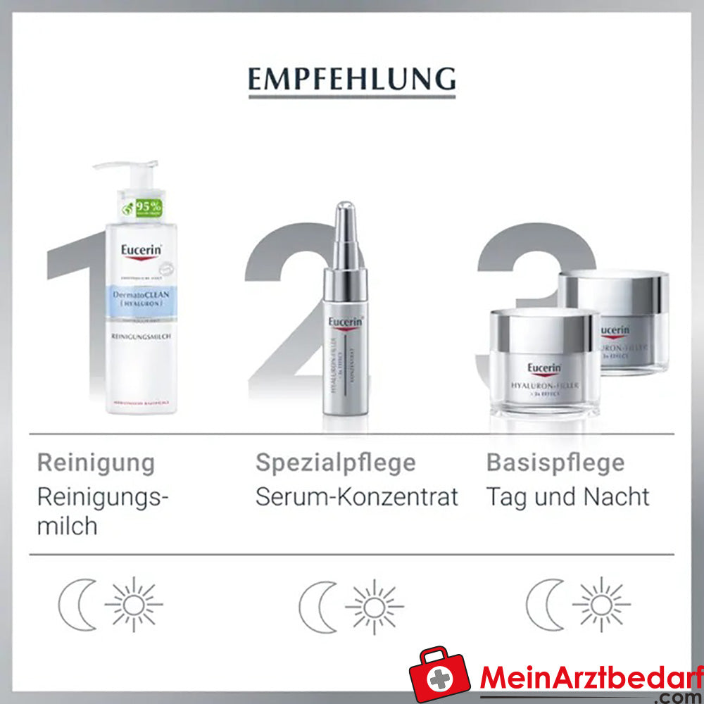 Eucerin® Hyaluron-Filler Tagespflege für trockene Haut – Glättet Falten, pflegt & beugt vorzeitiger Hautalterung vor, 50ml.