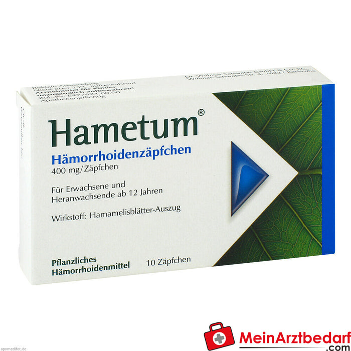 Hametum, suppositoires contre les hémorroïdes