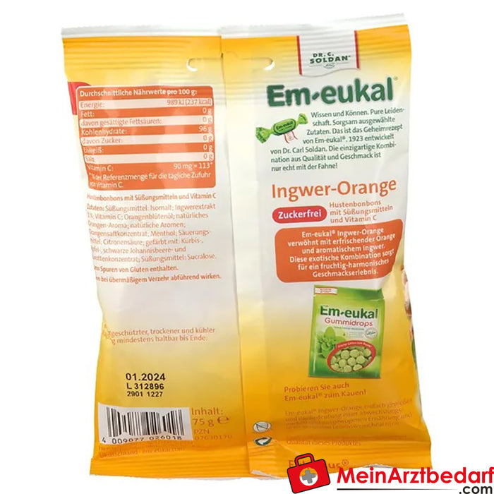 Em-eukal® Gember-Sinaasappel, 75g