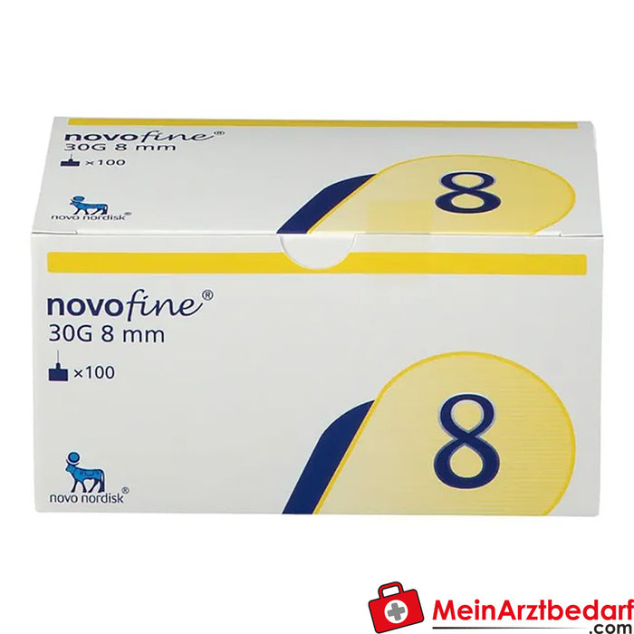 NovoFine® 8mm 30g TW enjeksiyon iğneleri, 100 adet.