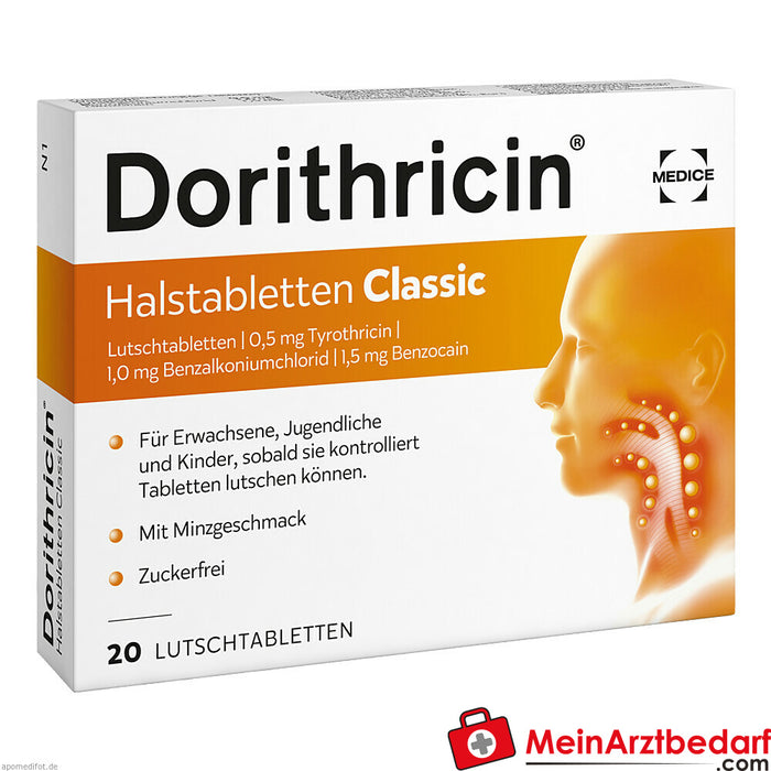 Dorithricin pastilles pour la gorge Classic 0,5mg/1,0mg/1,5mg
