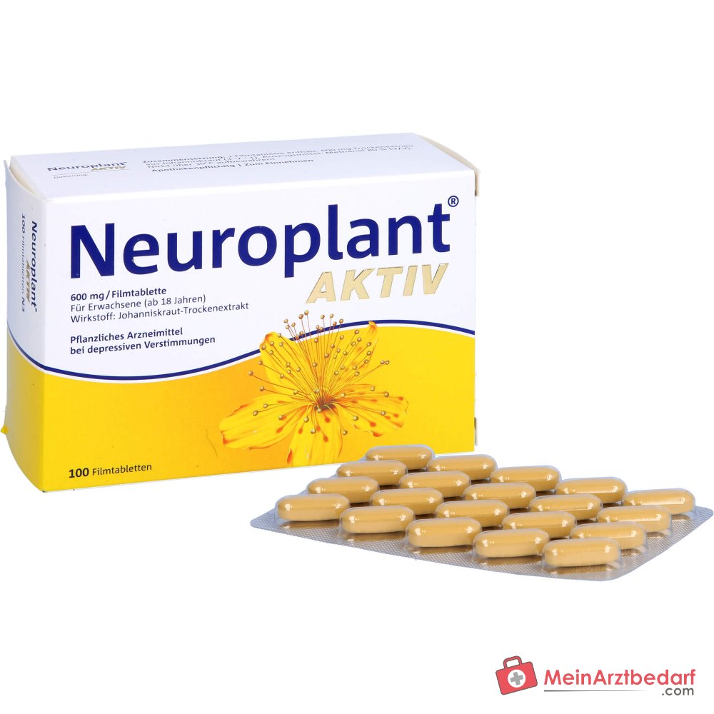 Dr. Willmar Schwabe Neuroplant Aktiv Estratto secco di iperico compresse rivestite 600 mg, 100 pezzi.