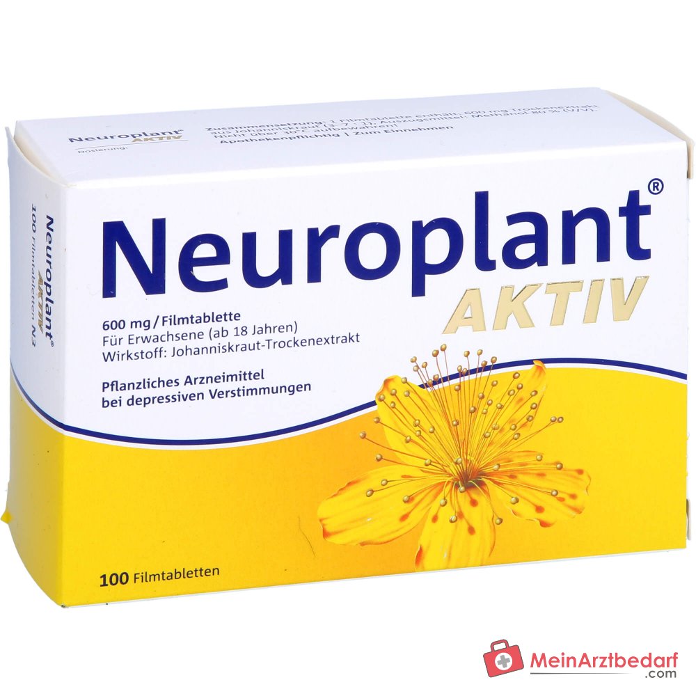 Dr. Willmar Schwabe Neuroplant Aktiv Estratto secco di iperico compresse rivestite 600 mg, 100 pezzi.