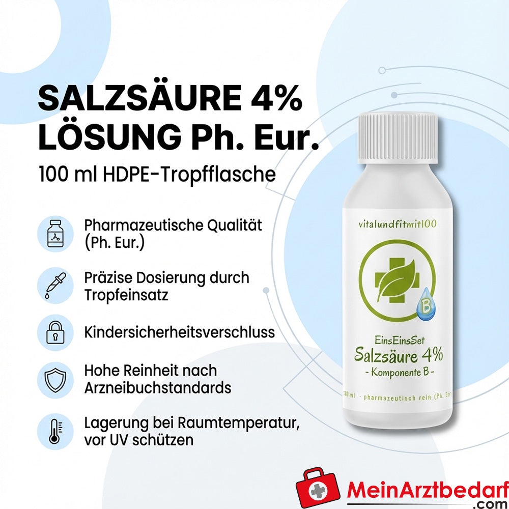 4% Salzsäure-Lösung 100ml HDPE – Sicher & Effektiv