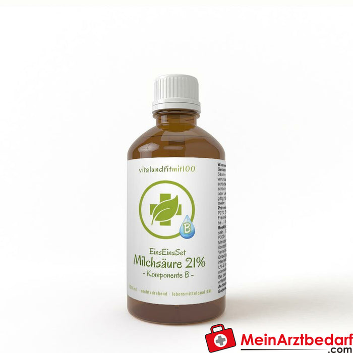 21 % L(+)- Milchsäure (rechtsdrehend) 100 ml Braunglas