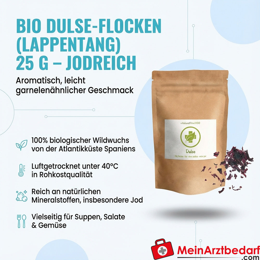 Dulse (Lappentang) Flocken Bio luftgetrocknet 25 g roh, jodreich