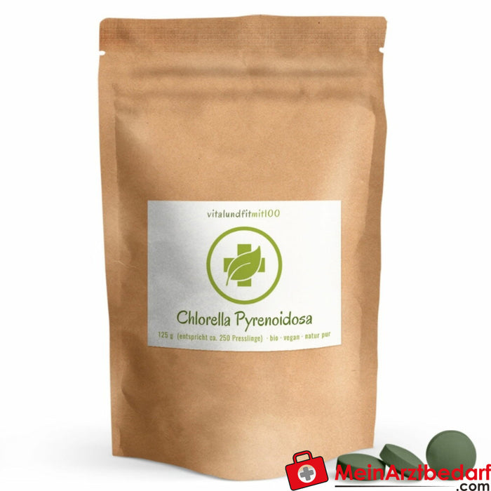 Gránulos de Chlorella ecológica 125 g (aprox. 250 unidades de 500 mg cada una)