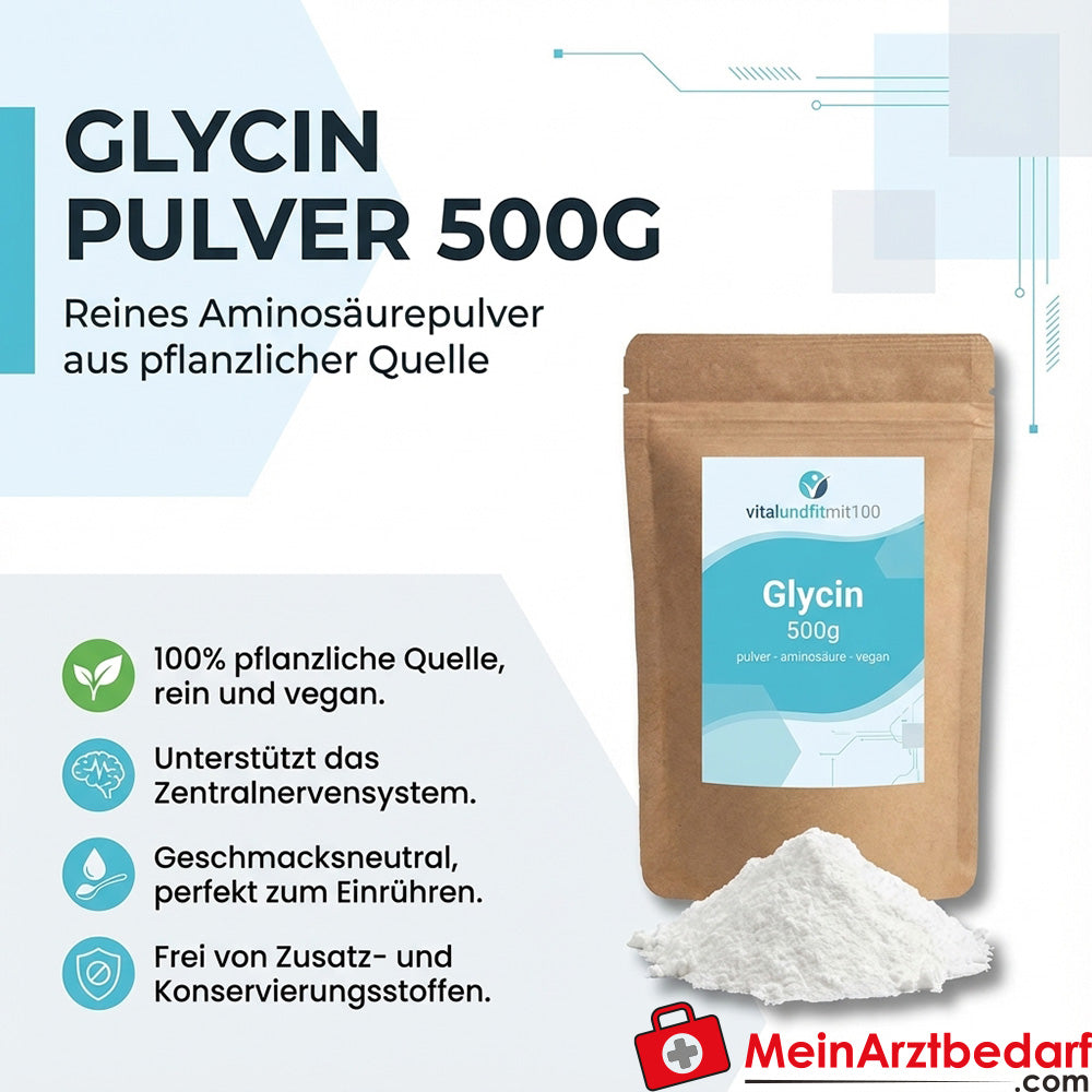Glycinepoeder aminozuur plantaardig 500 g