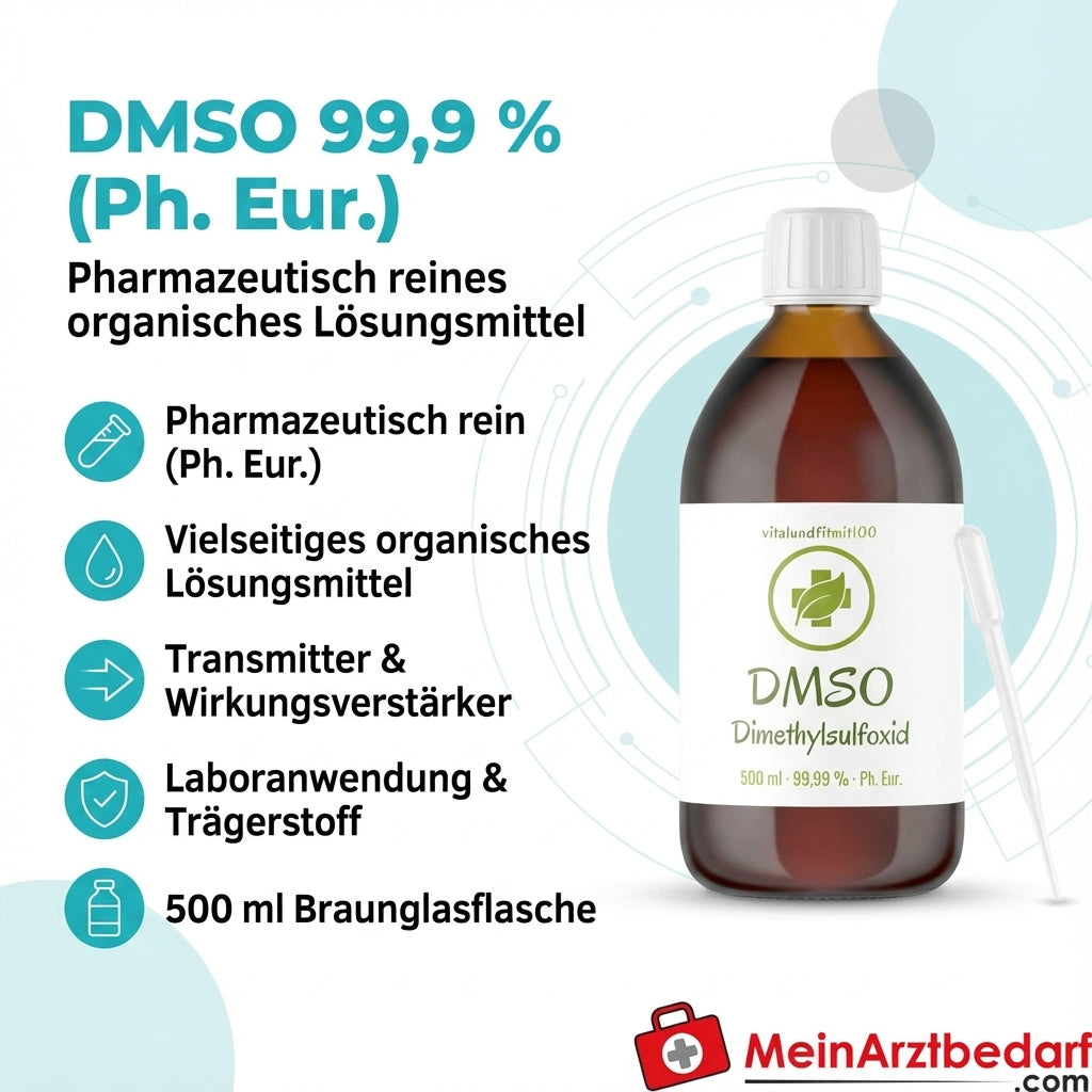 DMSO Dimethylsulfoxid 99,9 % (Ph. Eur.) pharmazeutisch rein Braunglasflasche 500 ml