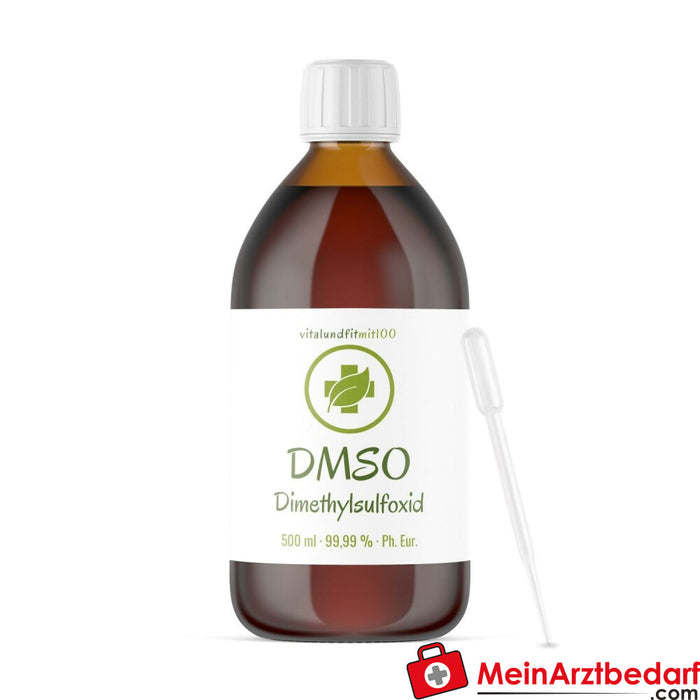 琥珀色玻璃瓶装二甲基亚砜 DMSO 99.9 %（欧洲药典）500 毫升
