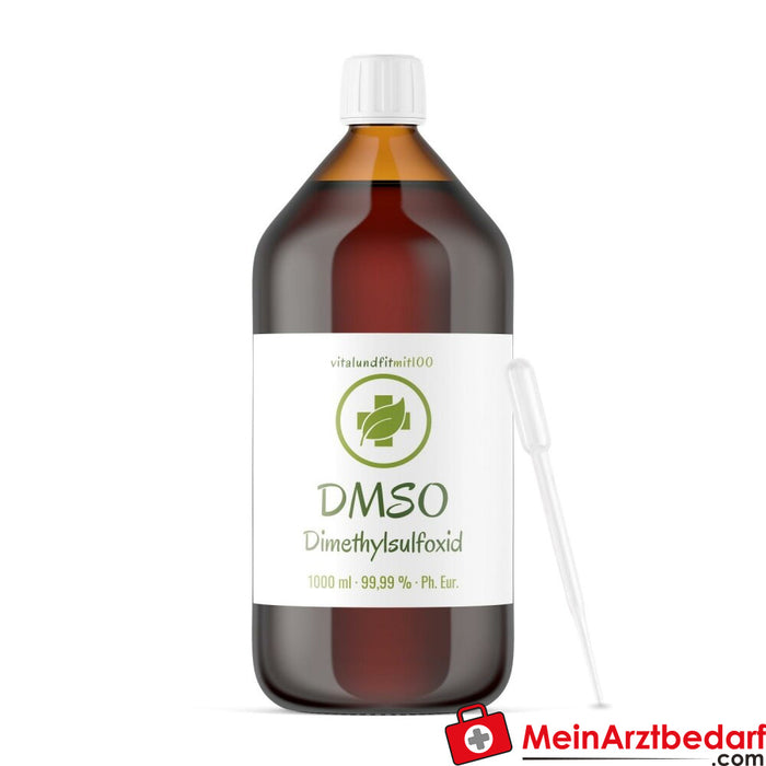 DMSO sulfóxido de dimetilo 99,9 % (Ph. Eur.) em vidro âmbar 1000ml