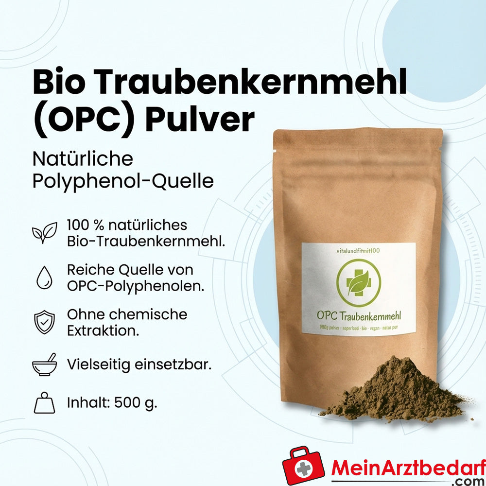 Organic grape seed flour (OPC) powder 500 g