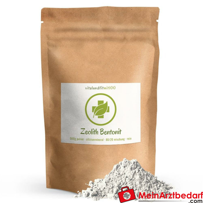 Zeolith-Bentonit Pulver (80 % Naturzeolith, 20 % Bentonit) 500 g