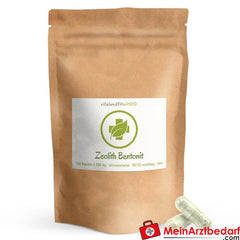 Zeolith-Bentonit Kapseln (80% Naturzeolith, 20% Bentonit) 100 Stück à 600 mg.